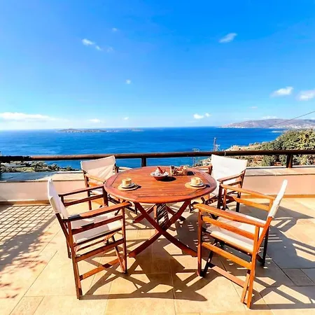 Grand Blue Terrace - Island House By Hostandros Batsi